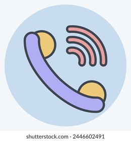 Icon Calling. related to Remote Working symbol. color mate style. simple design illustration