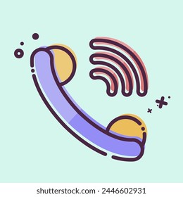 Icon Calling. related to Remote Working symbol. MBE style. simple design illustration
