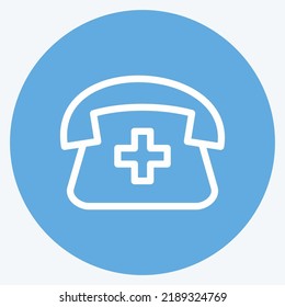 Icon Calling. suitable for education symbol. blue eyes style. simple design editable. design template vector. simple illustration