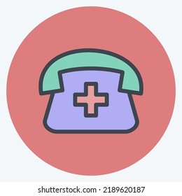Icon Calling. suitable for education symbol. color mate style. simple design editable. design template vector. simple illustration