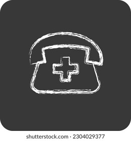 Symbolruf. geeignet für Bildungs-Symbol. Kreideart. einfaches Design bearbeitbar. Designvorlagenvektor