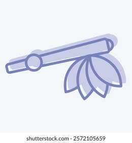 Icon Calumet. related to Native American symbol. two tone style. design editable