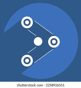 Icon Cambelt. related to Car Service symbol. Long Shadow Style. repairin. engine. simple illustration