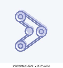 Icon Cambelt. related to Car Service symbol. Two Tone Style. repairin. engine. simple illustration