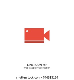 Icon camcoder video recorder graphic design single icon vector