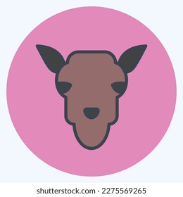 Icon Camel. related to Animal Head symbol. simple design editable. simple illustration