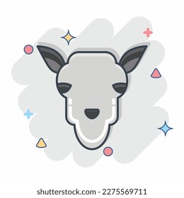 Icon Camel. related to Animal Head symbol. simple design editable. simple illustration