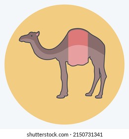 Icon Camel. suitable for animal symbol. flat style. simple design editable. design template vector. simple symbol illustration