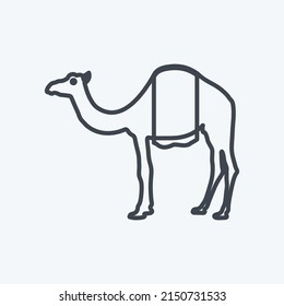 Icon Camel. suitable for animal symbol. line style. simple design editable. design template vector. simple symbol illustration