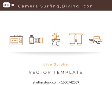 Icon Camera, activity For Website, Infographic Element. Vector Illustration