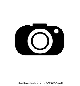 Icon camera black on white background