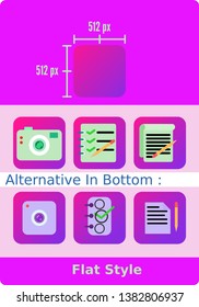 Icon Camera, Checklist and Notes. Perfect for Your Project