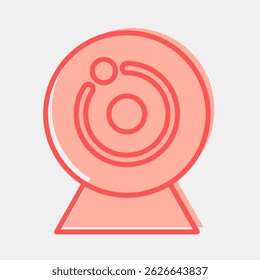 Icon camera. Computer components elements. Icon in two tone style.