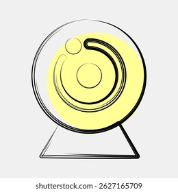 Icon camera. Computer components elements. Icon in color spot style.