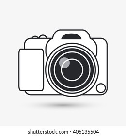 Icon of camera design, vector illustration