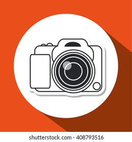 Icon of camera design, vector illustration