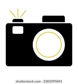 Icon of camera. Digital photo camera. Vector icon for web and design	