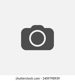 Icon of the camera, flat style, vector graphics