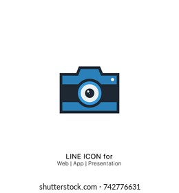 Icon camera graphic design single icon vector