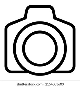 Icon, camera illustration with modern shape