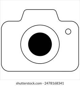 Icon camera with isolated vector