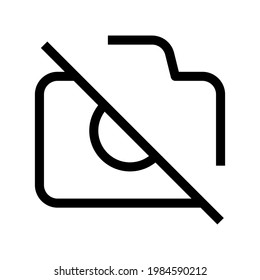 Icon Camera Off With Style Outline