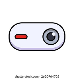 icon camera privacy switch. Online status and security symbol