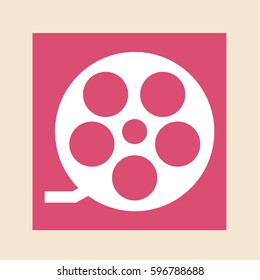 Icon of camera reel for cinema