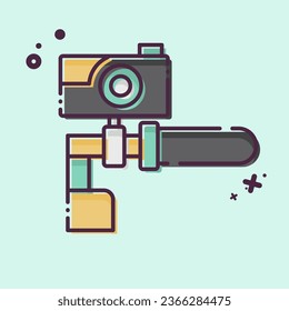 Icon Camera related to Bicycle symbol. MBE style. simple design editable. simple illustration