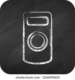 Icon Camera Remote Control. in Zusammenhang mit dem Bildsymbol. Kreide-Stil. einfaches Design bearbeitbar. einfache Abbildung
