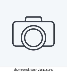 Icon Camera. suitable for Art symbol. Line Style. simple design editable. design template vector. simple illustration