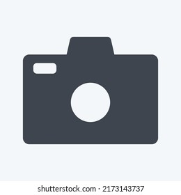 Cámara de iconos. adecuado para el símbolo de edición fotográfica. estilo glifo. diseño simple editable. vector de plantilla de diseño. ilustración de símbolo simple