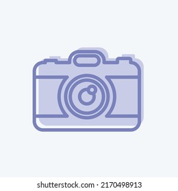 Icon Camera. suitable for Wedding symbol. two tone style. simple design editable. design template vector. simple symbol illustration