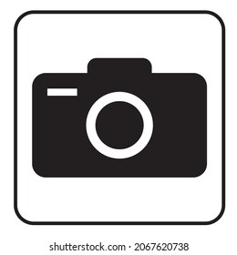Icon camera. Symbol. Vector illustraition. 