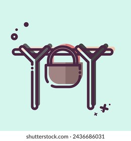Icon Camp Fire. related to Leisure and Travel symbol. MBE style. simple design illustration.