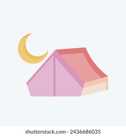 Icon Camp. related to Leisure and Travel symbol. flat style. simple design illustration.