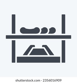 Icon Campfire Grill. related to Camping symbol. glyph style. simple design editable. simple illustration