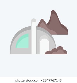 Icon Camping. related to Alaska symbol. flat style. simple design editable. simple illustration