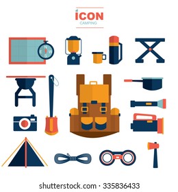 icon camping vector design