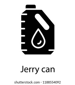 Icon of a can having a drop sign depicting jerry can