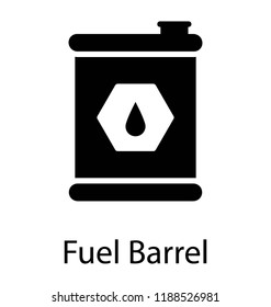 Icon of a can liquid sign depicting fuel barrel 