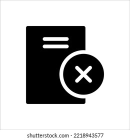 Icon Cancel Glyph, Flat Icon Logo Illustration Vector Isolated. Suitable for Web Design, Logo, App. 