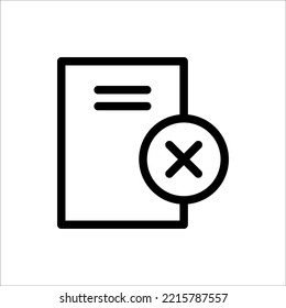 Icon Cancel, Outline, Flat Icon Logo Illustration Vector Isolated. Suitable for Web Design, Logo, App.