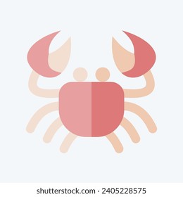 Icon Cancer. related to Horoscope symbol. flat style. simple design editable. simple illustration