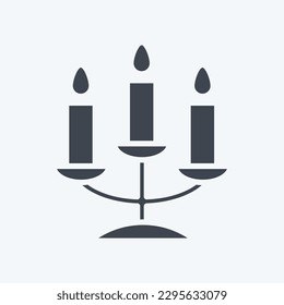 Icon Candelabra. related to Decoration symbol. glyph style. simple design editable. simple illustration