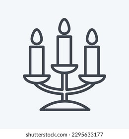 Icon Candelabra. related to Decoration symbol. line style. simple design editable. simple illustration