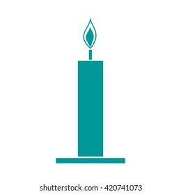 Icon of candle.Burning candle . Vector.