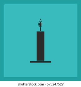 Icon of candle.Burning candle . Vector.