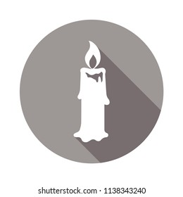 icon of a candle in a gray circle