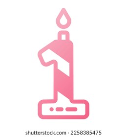 Icon candle illustration can be used for web app info graphic etc